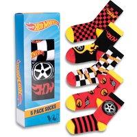 Hot Wheels Men's Calf Socks Set of 5 | Boys Multicoloured | Official | Size: 9-12