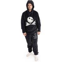 The Nightmare Before Christmas Men's Long Sleeve Long Leg Pyjama Set | Mens in Black | Size: XL