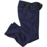 Atlas for Men Men's Part Elasticated Jeans in Blue | Size: 36R