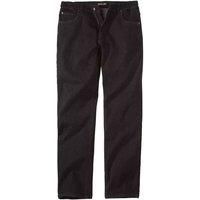 Atlas for Men Men's Part Elasticated Jeans in Black | Size: 50R