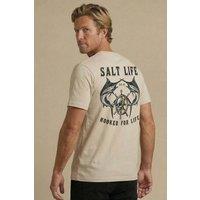 Salt Life Men's Hooked for Life T-Shirt in Natural | Size: Large