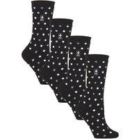 Heat Holders Women's 4 Pairs UltraLite Lightweight Thermal Socks in Jet Black | Size: 4-8