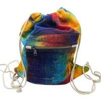 KDMD Women's Vibrant Tiedye Hemp String Bag - & Durable Carryall