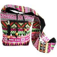 KDMD Women's Elegant Pink Jacquard Sling Bag for Travel & Casual Use