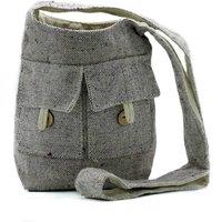 KDMD Women's Natural Tones Two Pocket Bag - Soft Lavender, Medium, Cotton Canvas in Lavender