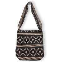 KDMD Women's Jacquard Natural Bags - Desert Loom Nomad Carryall for Women in Black