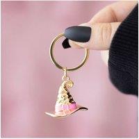 KDMD Women's Good Witch Alloy Witch Hat Keyring - Magical Charm for Keys & Bags in Gold