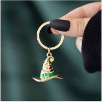 KDMD Women's Bad Witch Alloy Keyring - Gothic Witch Hat Accessory for Keys & Bags in Gold