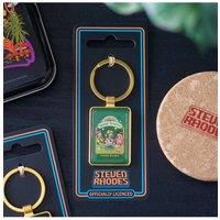KDMD Women's Steven Rhodes Brownies Keyring - Retro Enamel Gift for Secret Chefs in Green