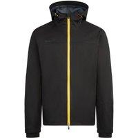 Pegdev JCB Unisex Black Waterproof Jacket Breathable Workwear Coat | Size: 2XL