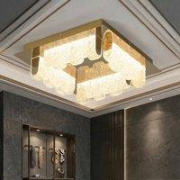 NIVOR 4-Light 32cm LED Flush Mount Acrylic Shade Ceiling Fixture in Gold