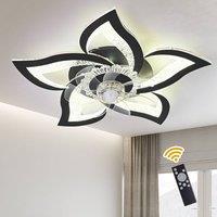 NIVOR Dimmable LED Ceiling Fan with Remote Reversible Motor Silent Black