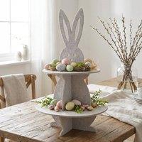 Garden Greatness Springtime Felt Rabbit Display Stand in Grey | Size: 1 Pack