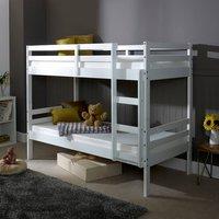 Amani Durham White Solid Wood Bunk Bed Converts to 2 Beds | Size: Single