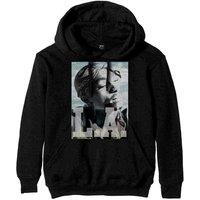 Tupac Shakur LA Skyline Portrait Hoodie in Black | Size: Small