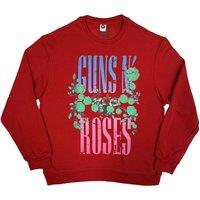 Guns N Roses Guns & Vine Oversized Sweatshirt in Red | Size: Large