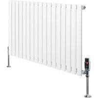 Monstershop Oval Single Column Radiator & Valves - 600mm x 1020mm - White