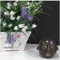 KDMD Four Face Buddha Brass Fengshui Ornament - 10cm for Home & Spa Decor in Dark Brown