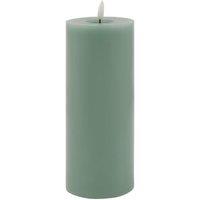 KDMD Luxe Collection Melt Effect Sage LED Wax Candle - Safe, Realistic Glow in Green