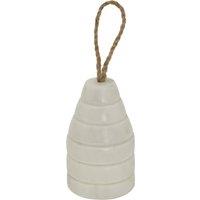 KDMD Marble Ribbed Doorstop - Modern, Elegant, Functional Accent in White
