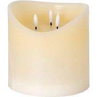 KDMD Luxe Collection 6x6 Cream Natural Glow Melted LED Candle