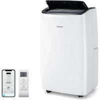Costway 12000 BTU Portable Air Conditioner Mobile AC Unit w/Heat in White