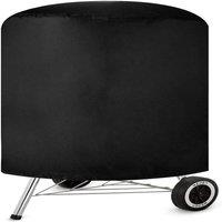 EONLION Heavy Duty BBQ Cover, Waterproof Round BBQ Grill Protector Outdoor in Black