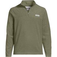 Lands' End Men's Anyweather Quarter Zip Fleece Top in Olive | Size: Medium