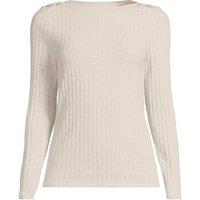 Lands' End Women's Long Sleeve Rib Knit Boatneck Top in Light Tan | Size: 20