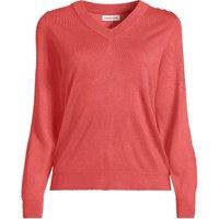 Lands' End Women's CashTouch V-Neck Jumper in Coral | Size: 10-12