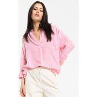 House of Holland Women's Pink Striped Relaxed Cotton Shirt | Size: S/M