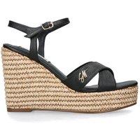 STEVE MADDEN Women's 'Cylo Black' Leather Sandals in Black | Size: 7