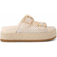 Carvela Women's 'Perla Flatform' Fabric Sandals in Cream | Size: 4