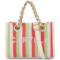 Carvela Women's 'Sorrento Micro Stripe' Canvas Bag