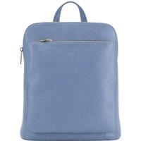 Kitise Women's Genuine Italian Leather Convertible Backpack Shoulder Handbag in Blue