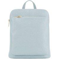 Kitise Women's Genuine Italian Leather Convertible Backpack Shoulder Handbag in Light Blue