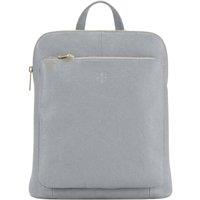 Kitise Women's Genuine Italian Leather Convertible Backpack Shoulder Handbag in Light Grey