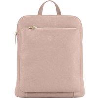 Kitise Women's Genuine Italian Leather Convertible Backpack Shoulder Handbag in Pink