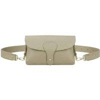 Kitise Women's Magnetic Flap Closure Genuine Italian Leather Crossbody Bag in Beige