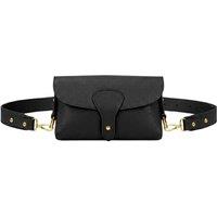 Kitise Women's Magnetic Flap Closure Genuine Italian Leather Crossbody Bag in Black