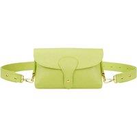 Kitise Women's Magnetic Flap Closure Genuine Italian Leather Crossbody Bag in Lemon