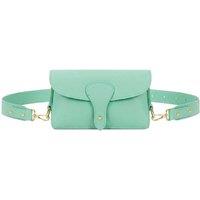 Kitise Women's Magnetic Flap Closure Genuine Italian Leather Crossbody Bag in Mint