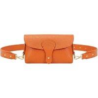 Kitise Women's Magnetic Flap Closure Genuine Italian Leather Crossbody Bag in Orange