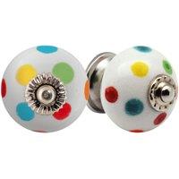 Nicola Spring Round Ceramic Cabinet Knobs Spot - Pack of 24 | Size: 1000mm x 500mm