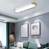 NIVOR 70cm Linear Dimmable LED Flush Mount Ceiling Lights & Remote in White