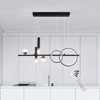 NIVOR 6 LED Kitchen Island Linear Pendant Dimmable Spotlight Lamp Adjustable in Black