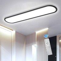 NIVOR 140cm Dimmable LED Ceiling Light Remote Flush Mount for Bedroom Black
