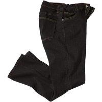 Atlas for Men Men's Stretch Straight Leg Jeans in Black | Size: 34R