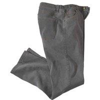 Atlas for Men Men's Part Elasticated Jeans in Grey | Size: 38R