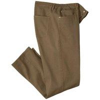 Atlas for Men Men's Elasticated Waist Regular Trousers in Brown | Size: 32R